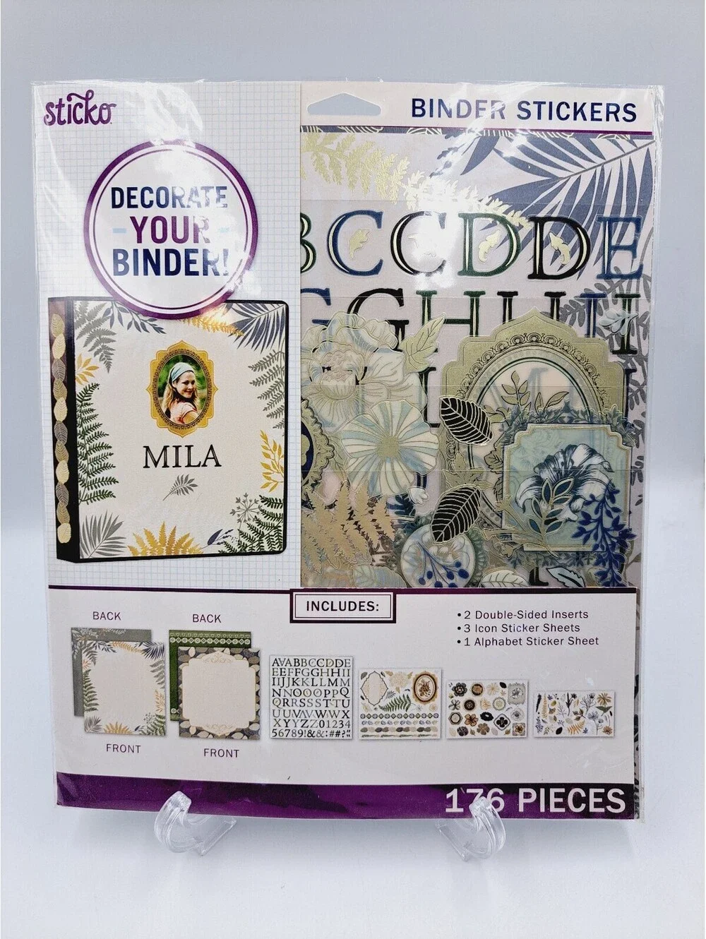 Metallic Fern Botanical Nature Binder Decor Stickers Scrapbook DIY Crafts School